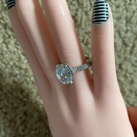 925 silver bank rock for prong wedding ring